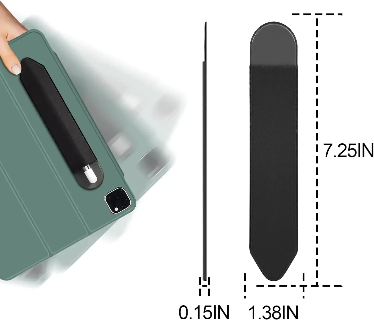 Selbstklebende Stylus-Stifthalterhülle für Apple IPad, Pencil 1 2, Bleistifttasche, Anti-Verlust-Beutel, Tasche, Tablet-Stifte, Schutzhülle – Detail 7