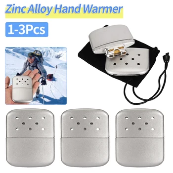 1-3Pcs Zinc Alloy Hand Warmer Reusable Portable Fuel Heater Small Handy Warmer Heater for Outdoor Hunting Camping Fishing 1