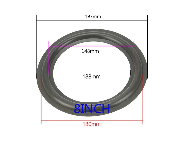 Speaker Accessories 2PCS Speaker Foam Repair Folding Edge Ring Subwoofer Speaker Repair Accessories DIY 5 INCH 6.5INCH 8 INCH 10 12