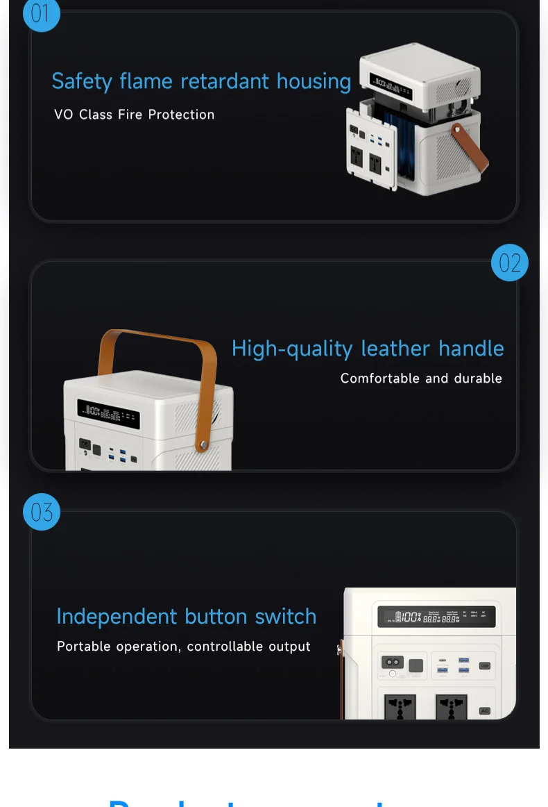 Portable Power Station,902Wh UPS LiFePO4 Battery Backup,1.5H Fully Charged,Extra