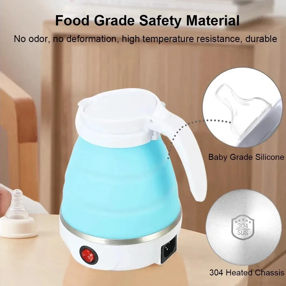 Bouilloire &Eacute;lectrique Pliable de 600ml Chauffe-Eau Portable pour Voyage et Camping folding kettle portable folding kettle