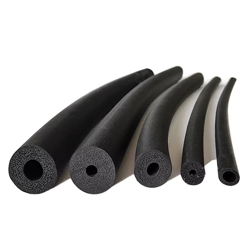 1M/3M/5M Rubber Foam Strip Hollow Circular Tube Shock Absorption Sealing Strip for Sound Insulation