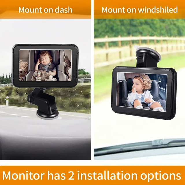 Acheter Moniteur de voiture pour bébé, caméra 1080P, pour siège