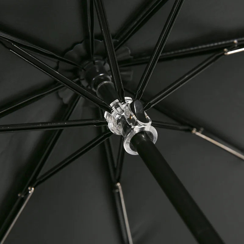 New Creative Tri-fold Automatic Samurai Sword Umbrella Black Knight Sword Hilt Umbrella All-weather