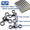 Triple Swivel 25~100Pcs Stainless Brass Rolling 3 Way Swivels Fishing Line Connector Tackle Jigging Rigs Surf Fishing Bottom Rig 4