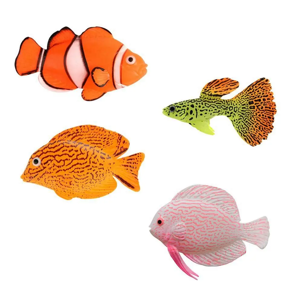 Glow In The Dark Artificial Aquarium Goldfish Ornament Fish Tank Jellyfish For Garden Ornament Fish Tank Decoration