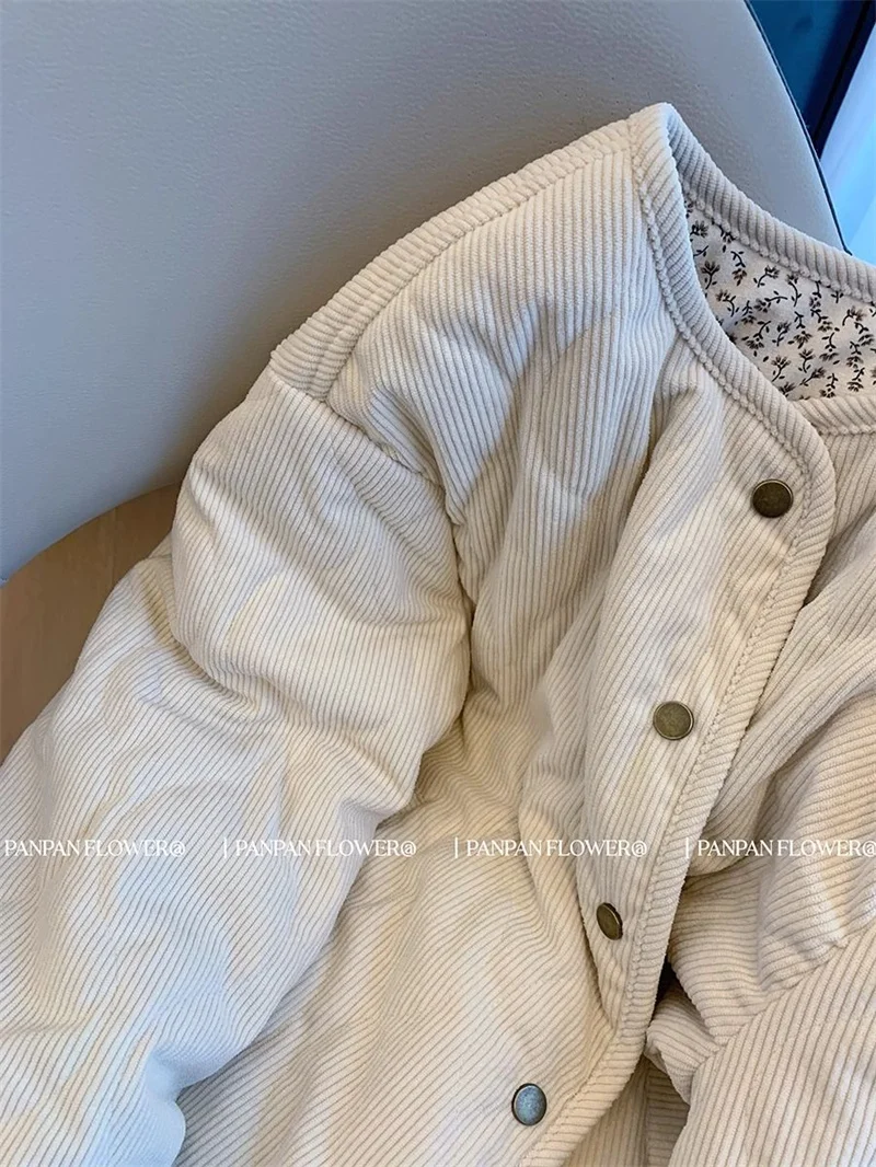 Women's Winter New Arrival Loose And Versatile Flannel Patchwork Print Diamond Grid Cotton Coat With Unique Design Apricot Top