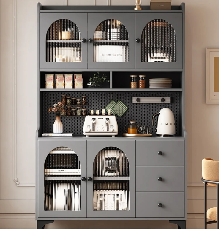 

Kitchen locker with integrated dining side and wall