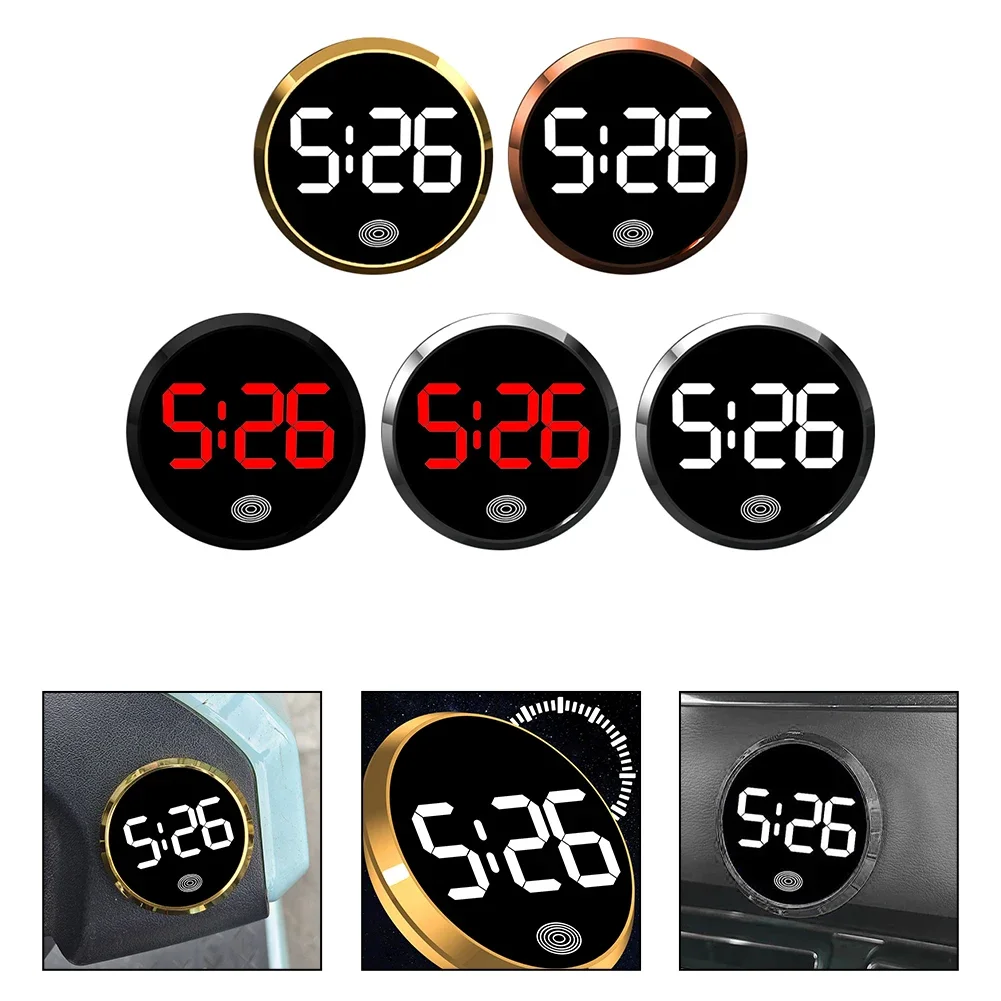 Automobile Clock Dashboard Car Clock Interior Decor Portable Mini Luminous Analog Watch Ornaments digital clock table clock lcd digital clock digital table clock mini desk clock