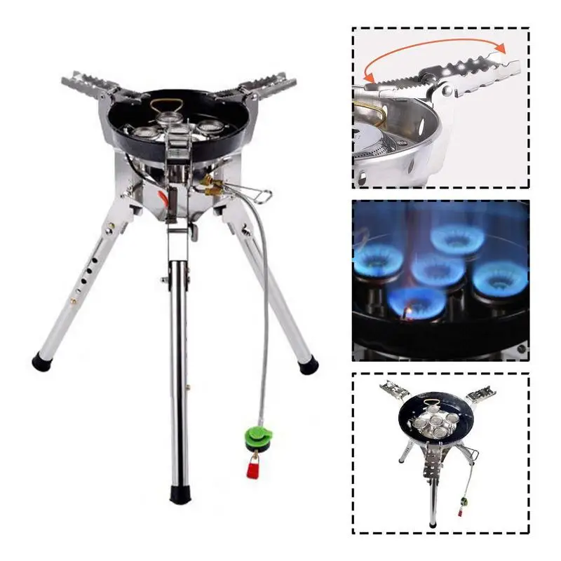 

For High Altitude Area Picnic Traveling Camping Burner Stove Outdoor Propane Stove Burner Stand Universal Cooking Accessories