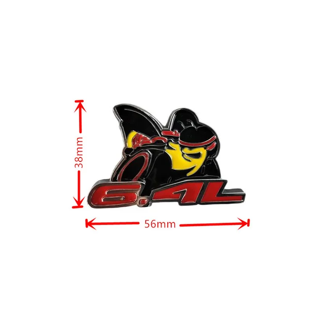 1PC Aluminium Alloy Material Tail Emblem Fender Car Sticker Suitalbe for Dodge Challenger RAM Accessories
