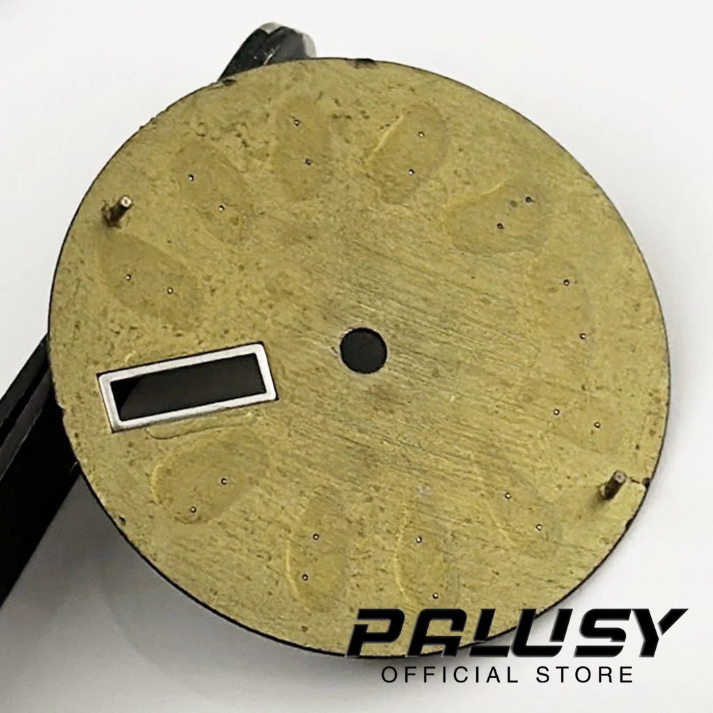 29mm Black Watch Dial C3 Green Luminous for NH36 4R36 Movement Replacement Parts Watch Face