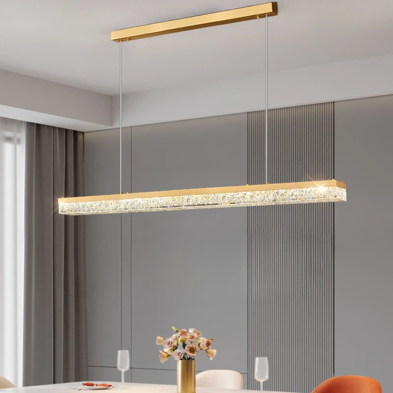 

Dining Room Chandelier Strip Modern Minimalist Creative Dining Table Light Luxury Front Desk Led Lamp