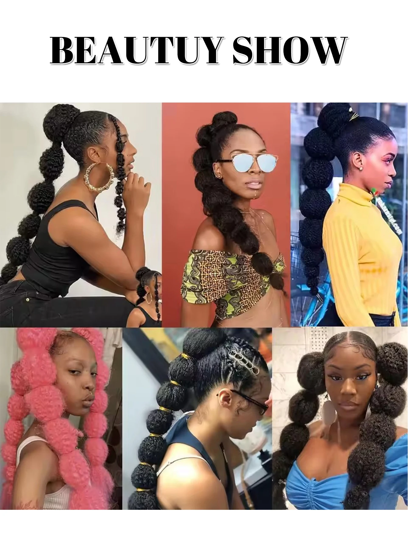 Synthetic Afro Puff Ponytail Extension for Women 22 Inch