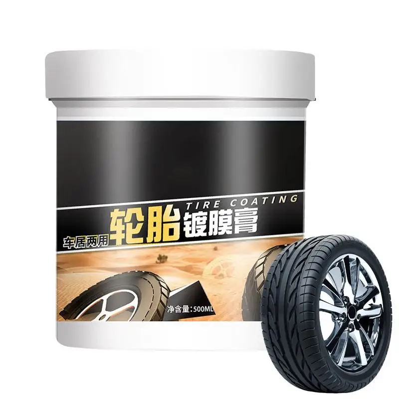 

Wheel And Tire Cleaner Waterproof Glazing Wheel Wax Rim Shine Waterproof Wheel Care Products 500ml Solid Tire Coating Paste Long