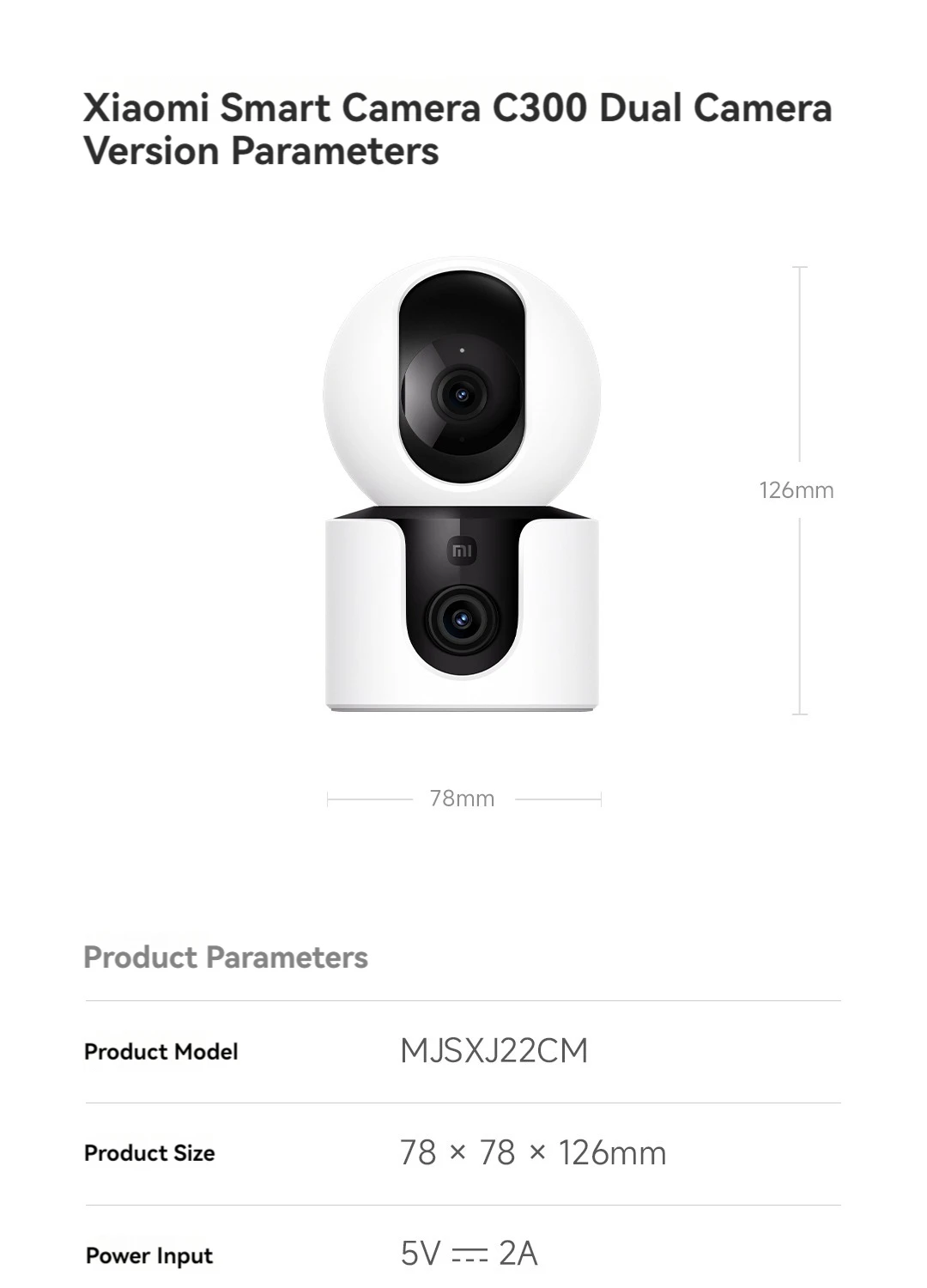 Gadgetoo Xiaomi Smart Camera C300 Dual Lens Version