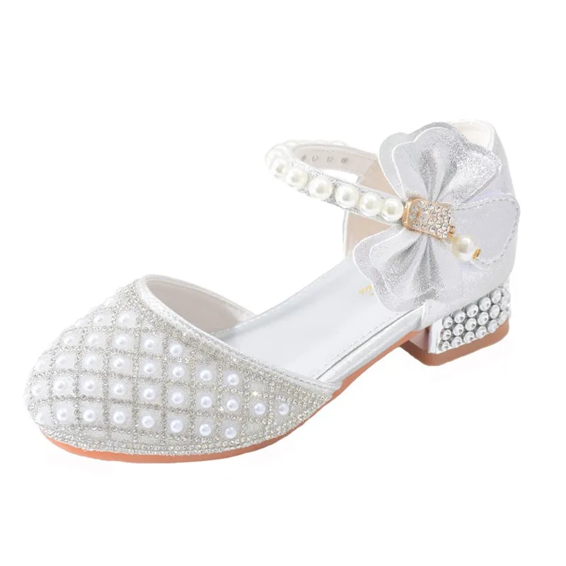 Girls Rhinestone Princess Party Shoes 4