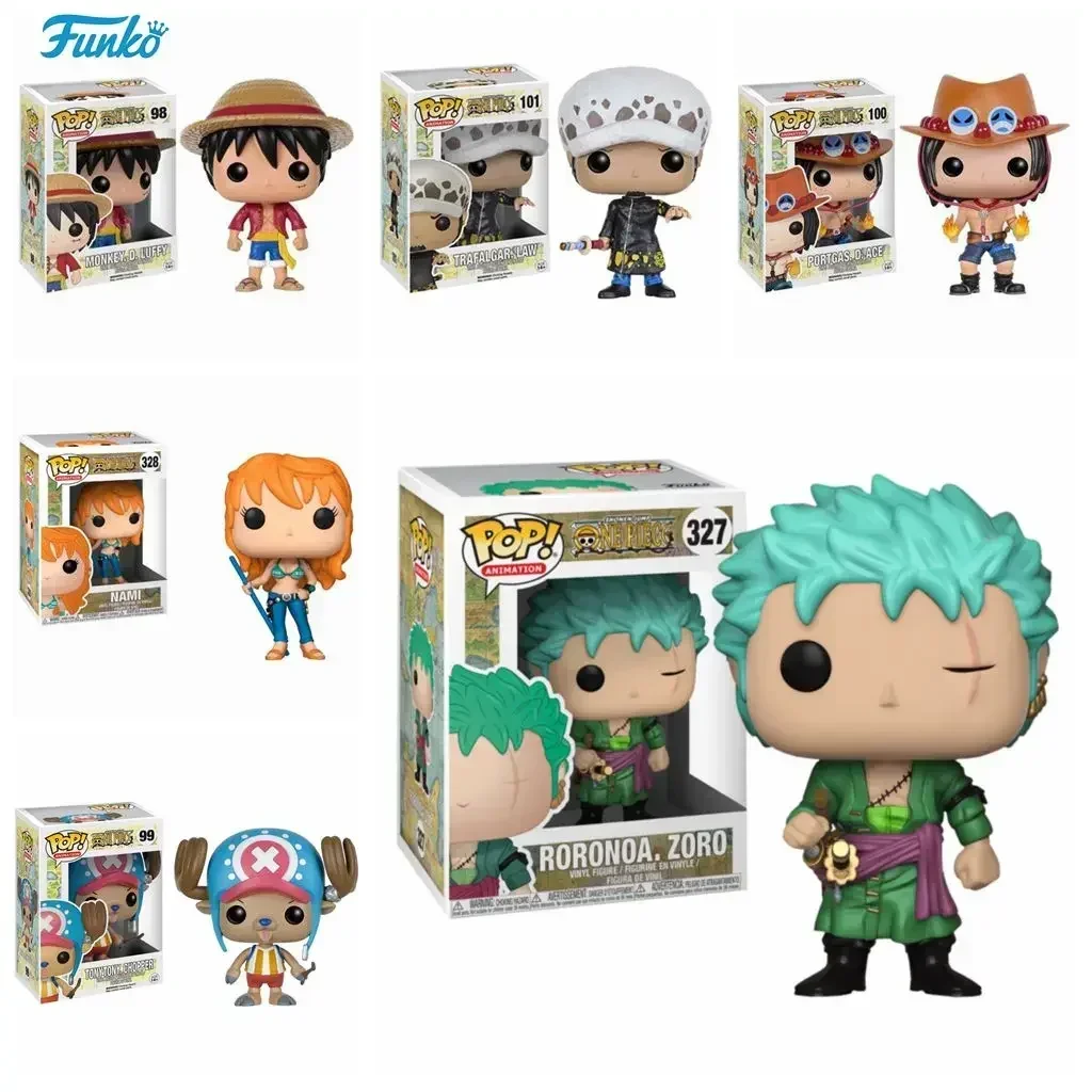 thumbnail image 4 of NUEVA FUNKO POP ONE PIECE 10cm Roronoa Zoro 327# Chooper 99# Luffy 98# Figura de acción de dibujos animados de anime japonés Colección Modelo Juguetes, 4 of 5