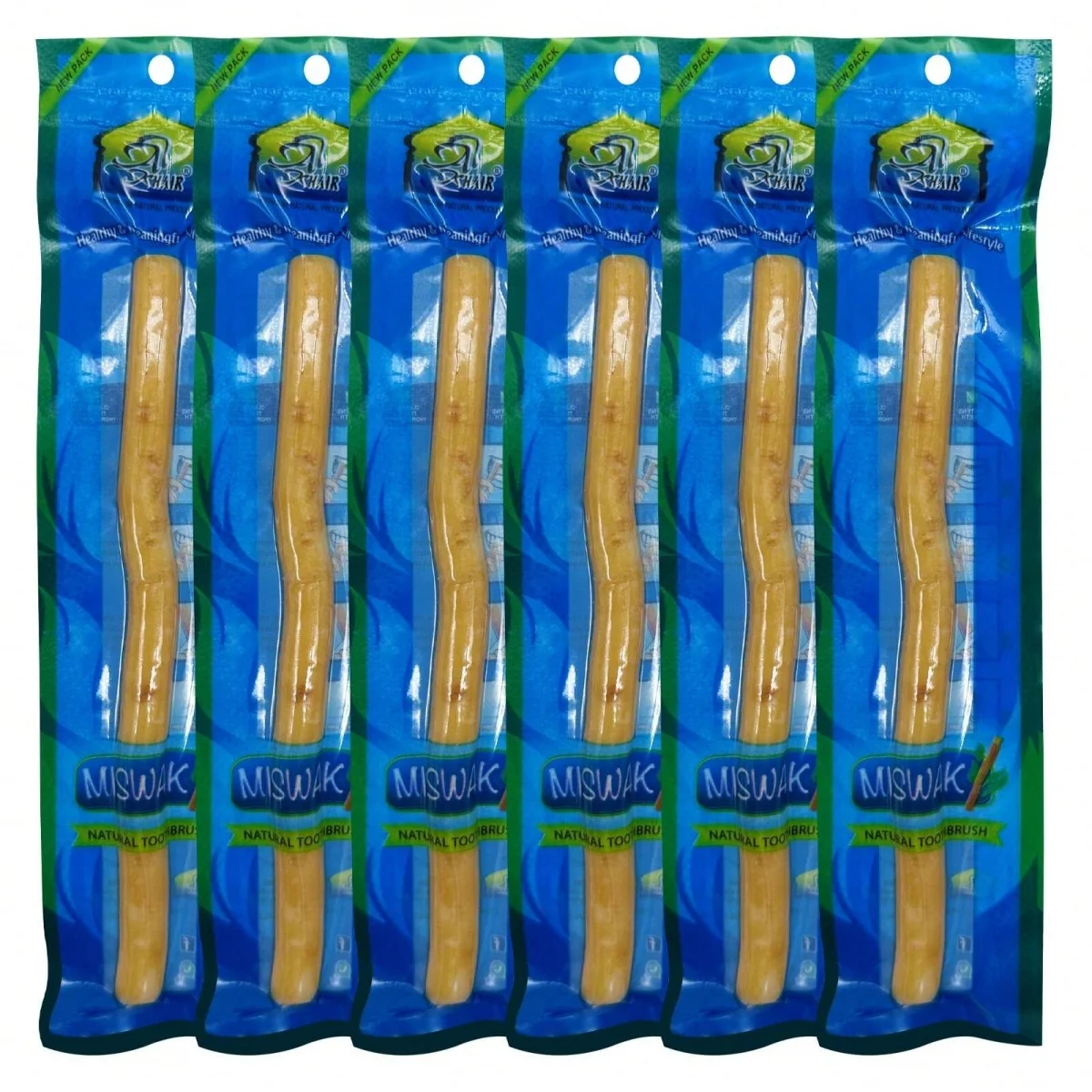 100% 정통 천연 미스왁 칫솔 스틱 - 최대의 신선함을 위해 진공 포장,  아랍 식물 시왁에서 추출