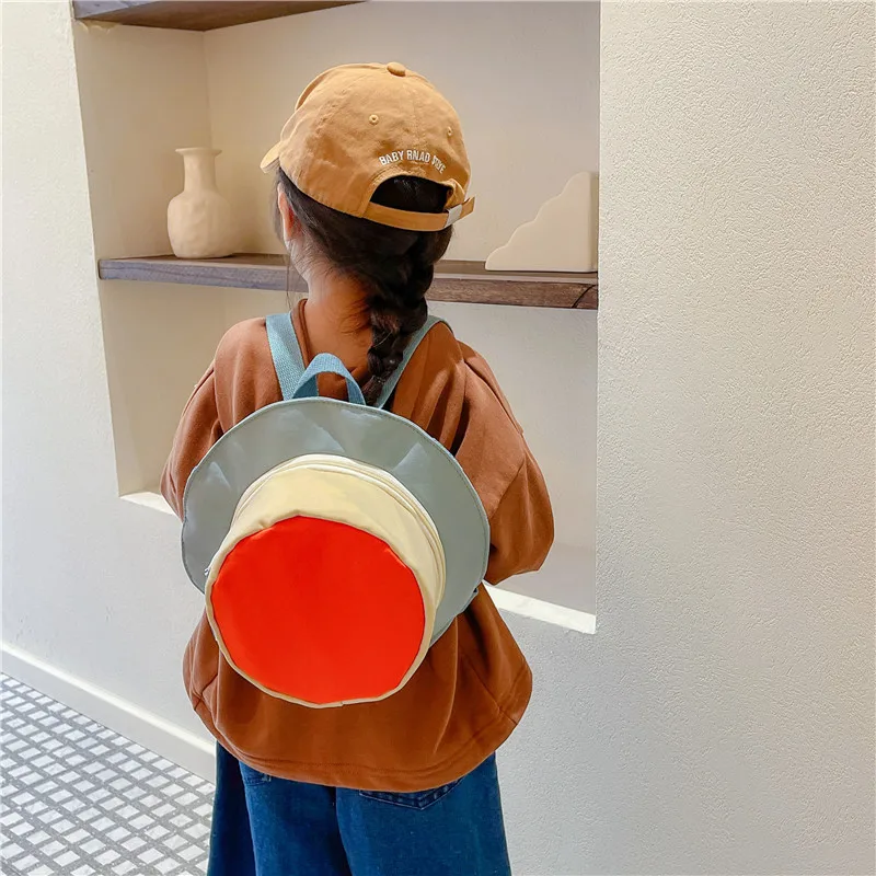 New Children's Schoolbag Korean Version Fashion Hat Backpack 3-6 Years Old Girl Leisure Accessories Bag Kindergarten Backpacks