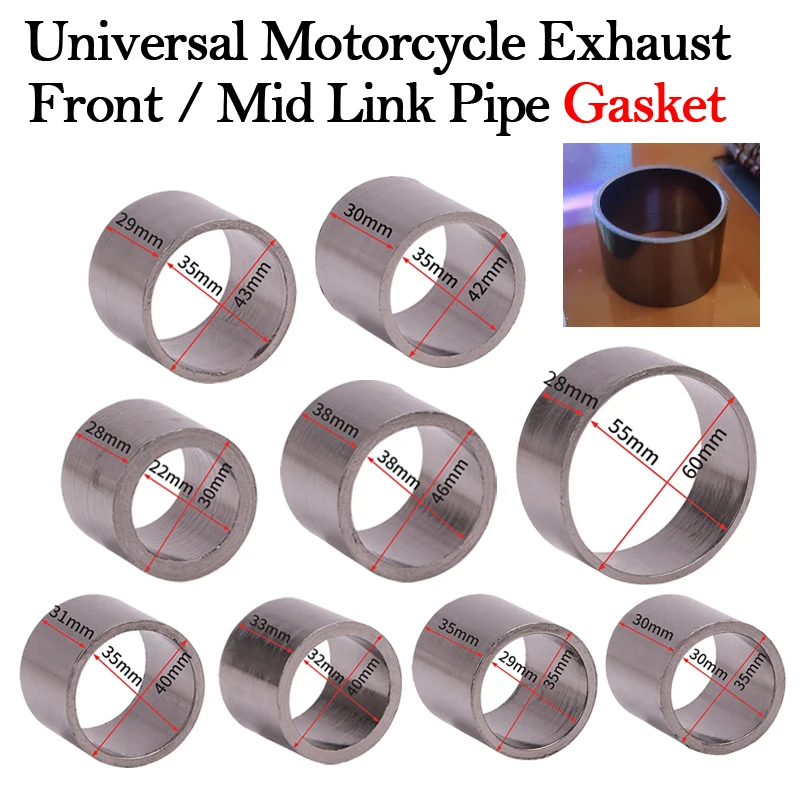 22 29 35 50 55 60MM Motorcycle Exhaust Muffler Escape Moto Middle Link Pipe O-Ring Gasket Seal For KTM 390 790 890 Dirt Bike ATV