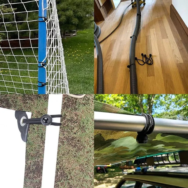 Elastisches Ballseil für den Außenbereich, Bungee-Seile, tragbare Zeltbefestigung, Plane, Markise, Baldachin, robuste Plane, zum Binden für Unterschlupf, Fracht – Detail 7