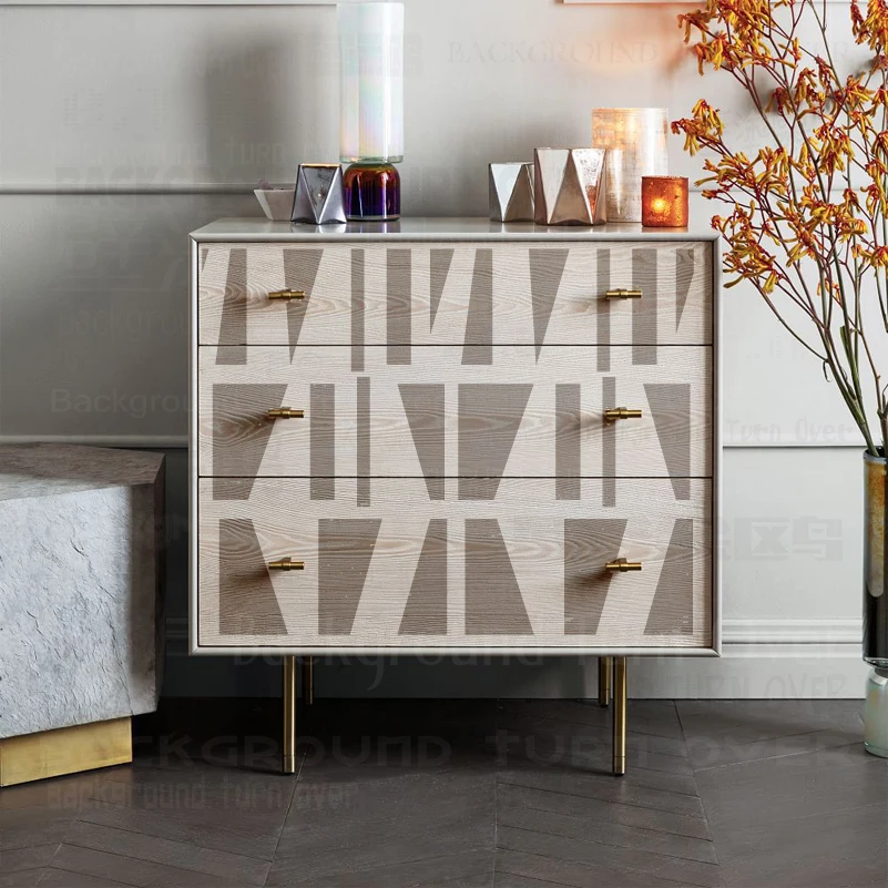 

Трафарет для декора стен, большая краска на мебель, дверь, геометрический узор в книжную полку, Ширина 30-40 см, S145