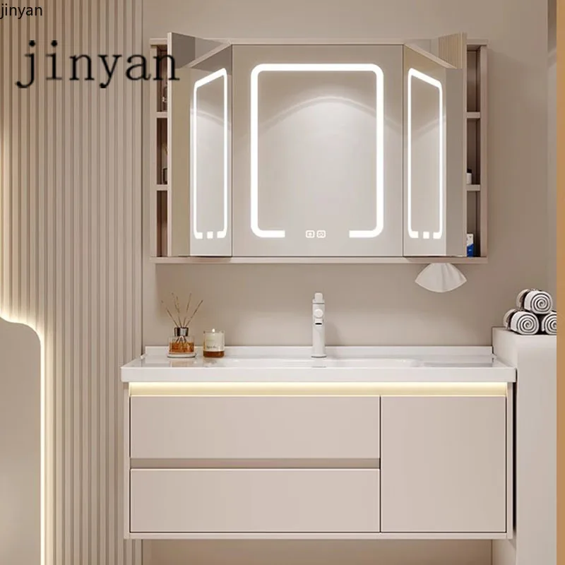 เซรามิคห้องน้ําตู้อ่างล้างหน้า Vintage Vanity Light ตู้กระจกเก็บ Muebles Para El Hogar MadHome เฟอร์นิเจอร์ 1