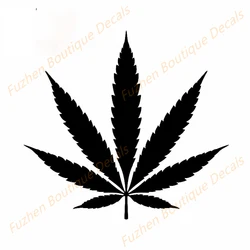 Fuzhen Boutique Decals Exterior Accessories Weed Leaf Stock Silhouette Vinyl Decal Waterproof Surfboard Windshield Car Stickers