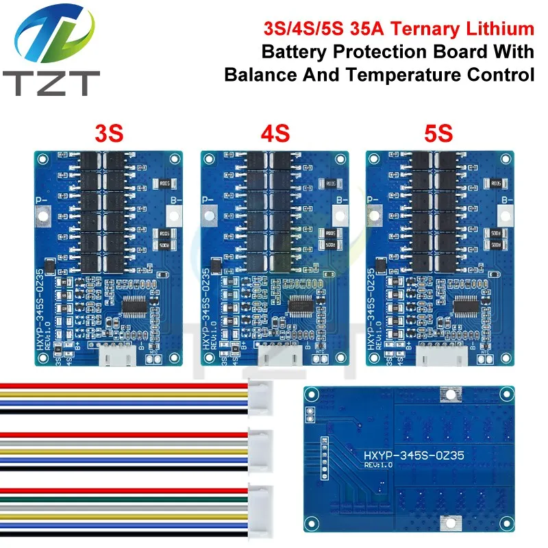 3S 4S 5S 35A 60A 12,6 V 14,8 V 21 V BMS Lithium-Batterie Lade Schutz Bord NTC Widerstände mit Balance Temperatur Control