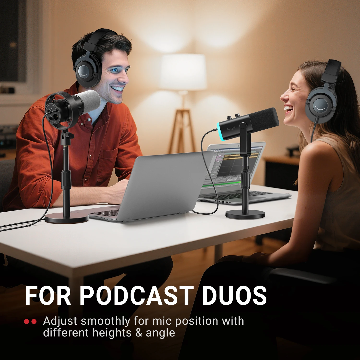 حامل ميكروفون معدني شديد التحمل من FIFINE BS1، حام...