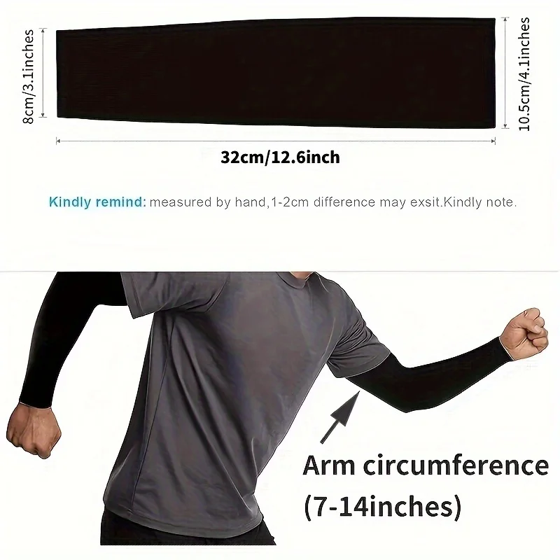UV Protection Ice Silk Arm Sleeves - Fingerless Gloves for Cycling and Driving (2 Pairs)