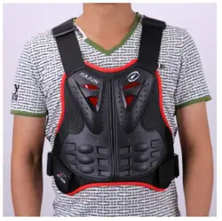 Adult Motorcycle Protective Vest with Spine and Chest Armor - XS (YELLOW)