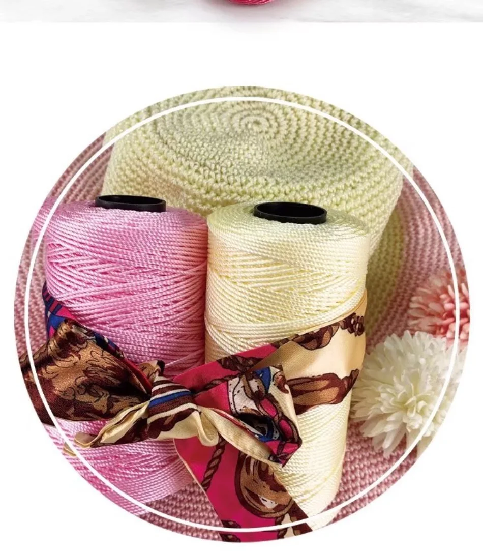 100G Polypropylene Fibre Wire Yarn for Crafts and DIY Projects Triple Twisted Mercerized Yarn for Hats, Shoes Yarn Wholesale