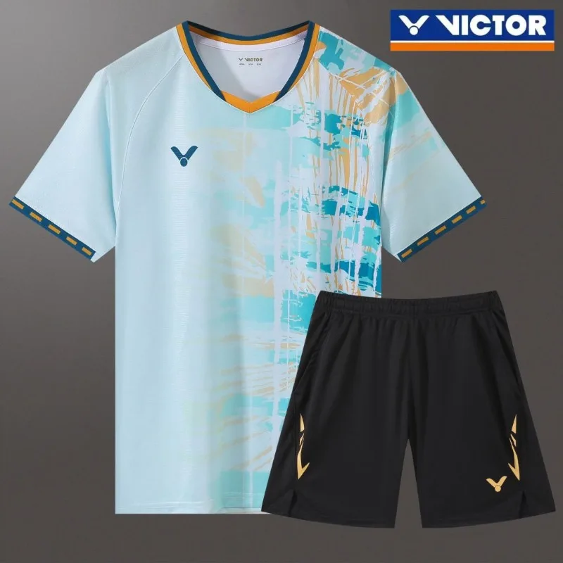 Victor new badminton jersey, competition jersey, short-sleeved quick-drying and breathable competition training jersey