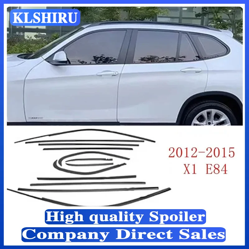 

Stainless Steel Car Door Full Window Frame Window Sill Molding Trim Cover For BMW X1 E84 F48 U11 2012-2024 (black)