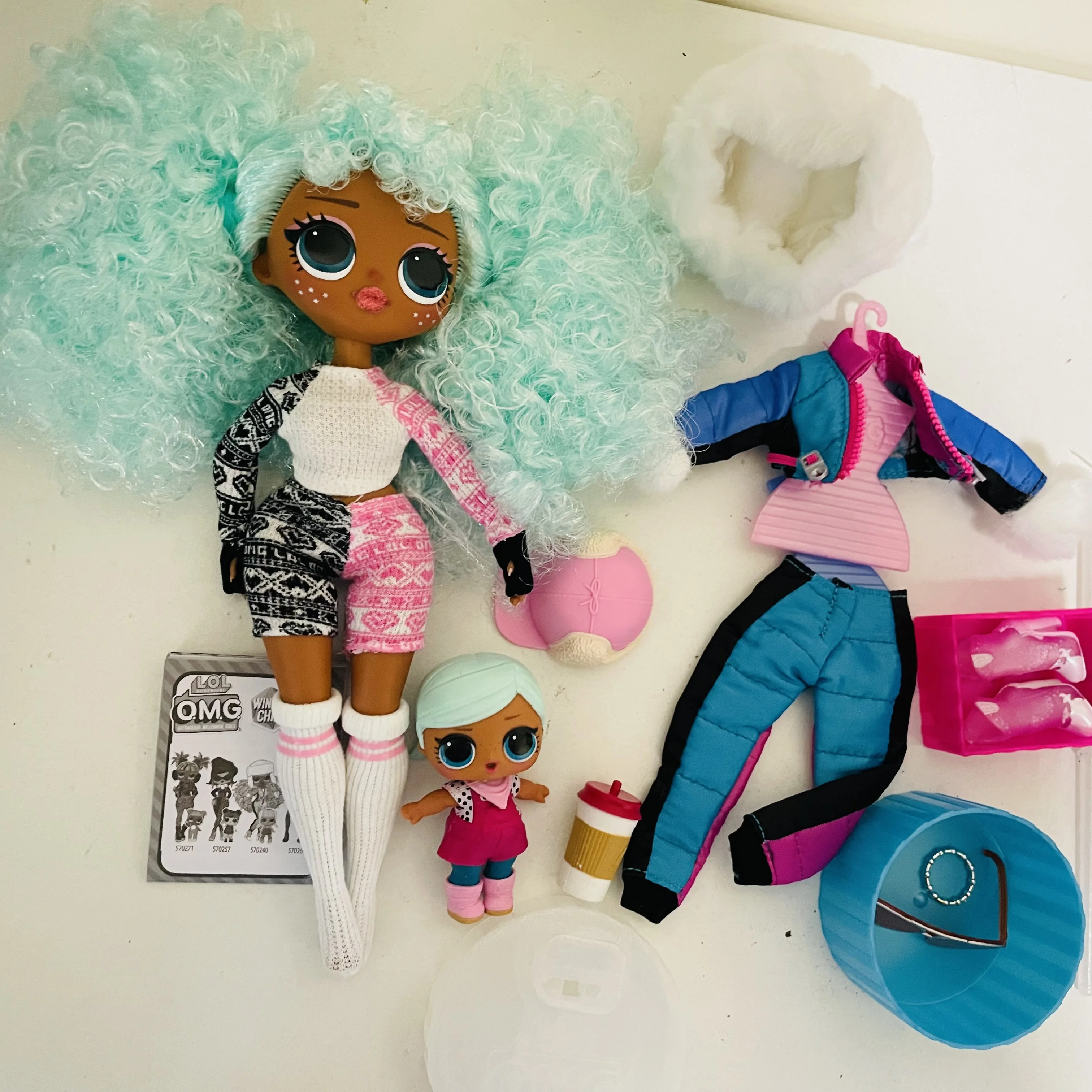 Originale Mga Lol Doll Blue Explosive Head Winter Set Gurl Omg Fashion Big Sister Capelli Lunghi Occhi Grandi Bella Bambola Miglior Regalo