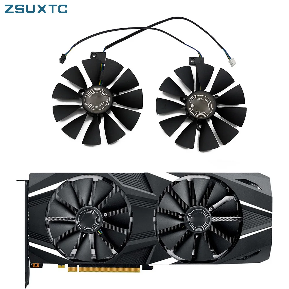 Dupla Avançada oc Gaming Card Fan Asus Geforce Rtx2080 Fdc10u12s9-c 4pin Rtx 2060 2070 2080 87 mm