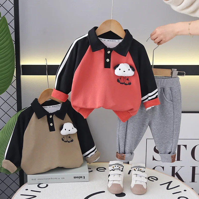 

Boys Clothes Sets Spring Autumn 2024 Children Cotton Polo T-shirts Pants 2pcs Tracksuits For Baby Sports Suit Kids Outfits 4 5Y