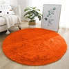 Bubble Kiss Round Orange Fluffy Plush Carpet for Home Living Room Decor  Long Piles Thick Area Rugs Bedroom Velvet Floor Mats 1