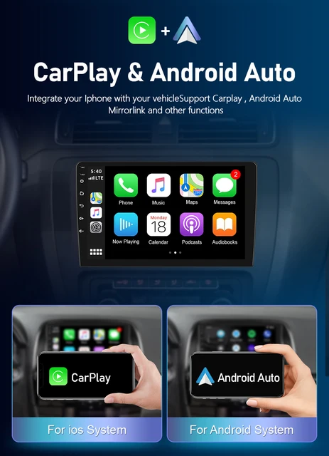 2 64G Android Car Stereo For Hyundai Sonata 2015-2017 Upgrade Replacement Radio Apple Carplay Android Auto 9 Inch Touchscreen Multimedia Player Head Unit FM Radio GPS Bluetooth AHD Camera&MIC