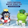 Summer Fly Water Jet Water Toy Cartoon Frog Sprinkler Rotating Spray Soaker Garden Yard Wiggle Splashing Fun Toys for Kid Gift 4