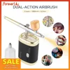 30PSI Dual-action Portable Airbrush Multi-Function Mini Air Compressor Kit For Nails Cake Tattoo Makeup Paint Air Spray Gun 1