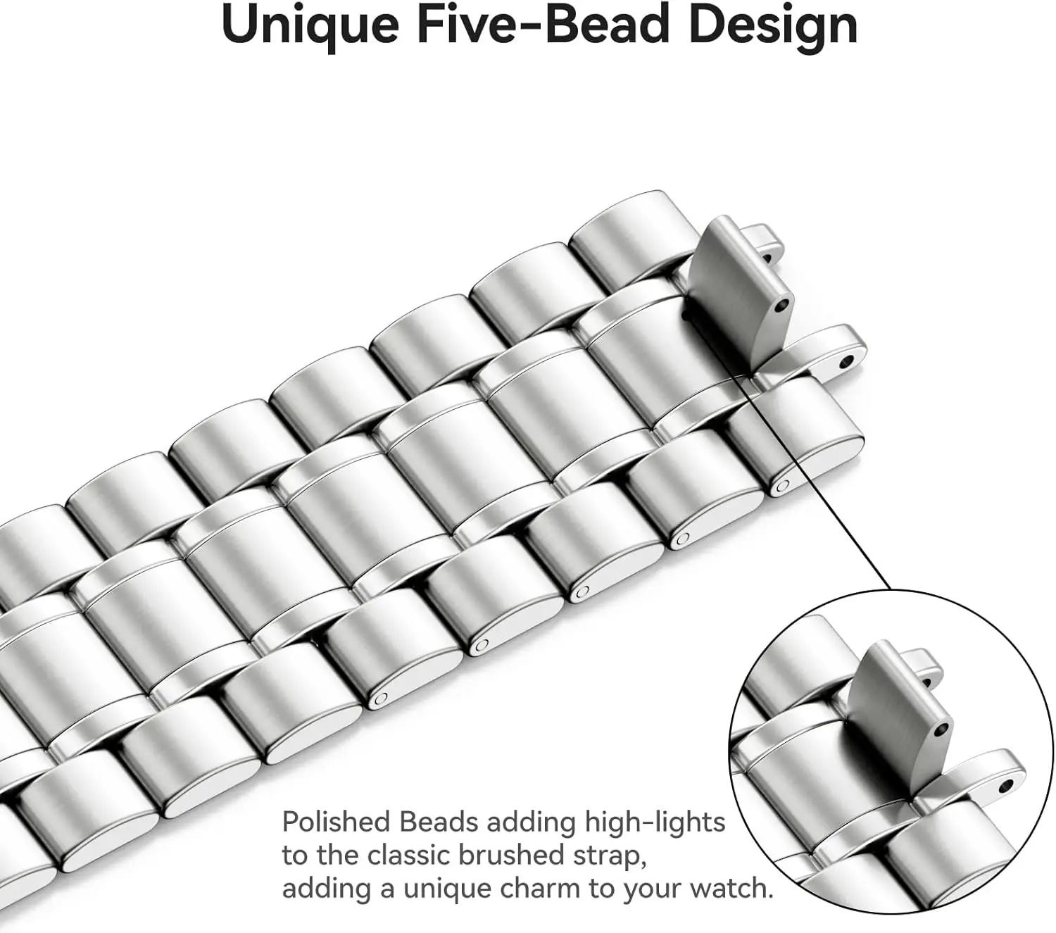 Premium Steel Link Bracelet – No Gaps Metal Band