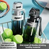 800ml Leakproof Tritan Dual-Mouth Bottle BPA-Free Sports Water Cup with Straw Tea Strainer & Carry Strap-Gym Hiking Essentials 2