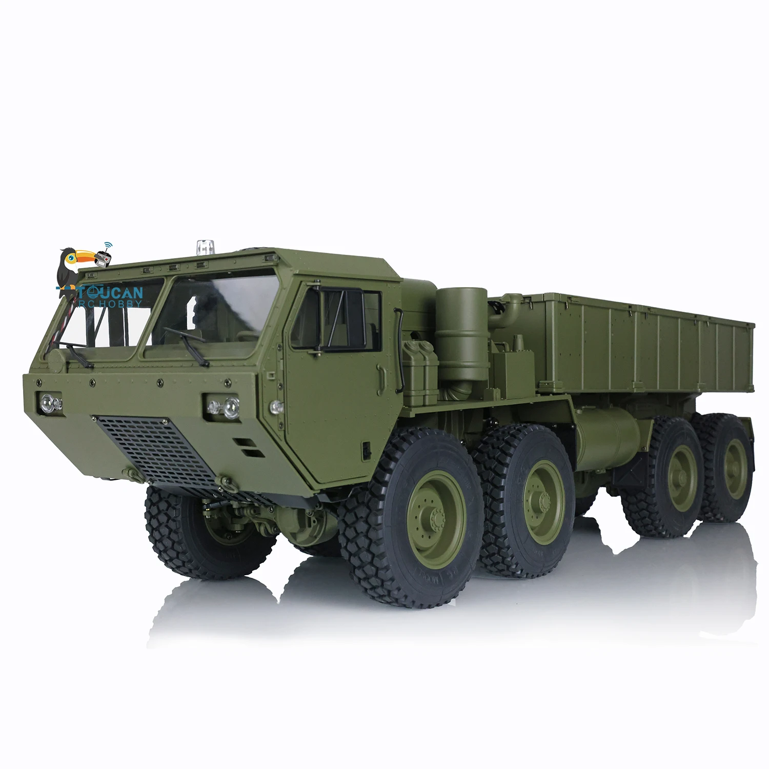 HG 8*8 Chasis 1/12 RC US Military Truck Metal Model 2.4G Radio Servo Motor P801 Gift Toys 6