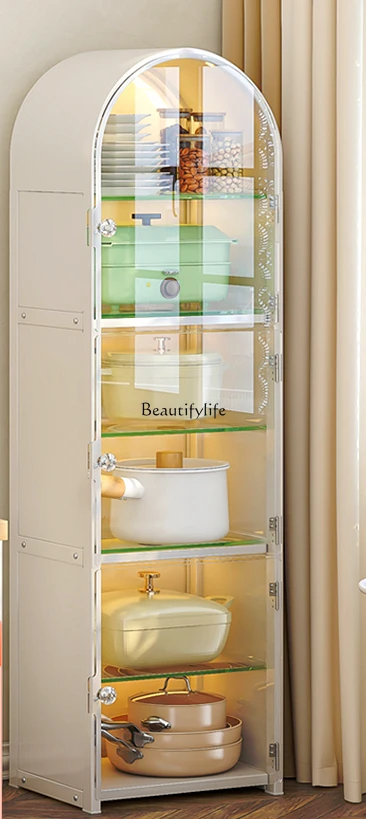 

Arch Storage Kitchen Multi-Functional Storage Rack Floor Multi-Layer Gap Pot Storage Cabinet