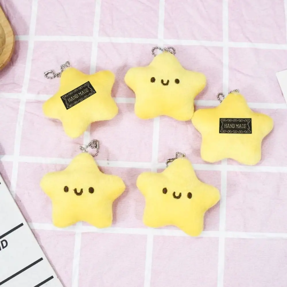 

Handmade Star Plush Keyring Mobile Phone Keyring Cartoon Soft Pentagram Key Chain Cute Plush Star Plush Pendant Girls Gift