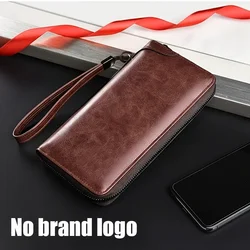 Men's Premium Leather RFID Blocking Wallet - Clutch Bag and Card Holder (Dark brown)