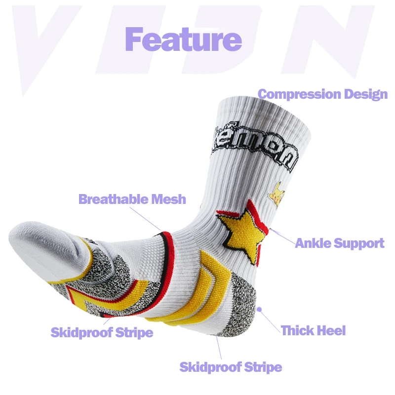 Veidoorn Elite Athletic Performance Basketball Socks